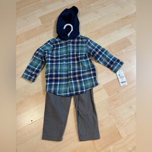 NWT - 2 piece flannel design outfit